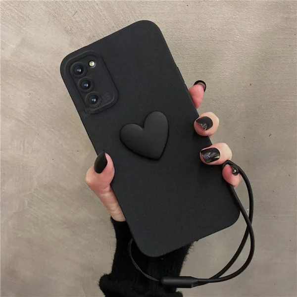 Cute 3D Love Heart Silicone Case For Samsung Galaxy